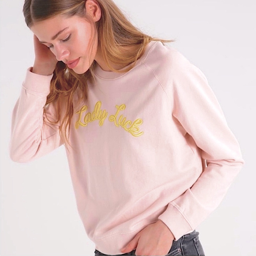 Scotch & Soda Maison Scotch Le Jardin Embroidered Lady Luck Jumper Sweatshirt LG